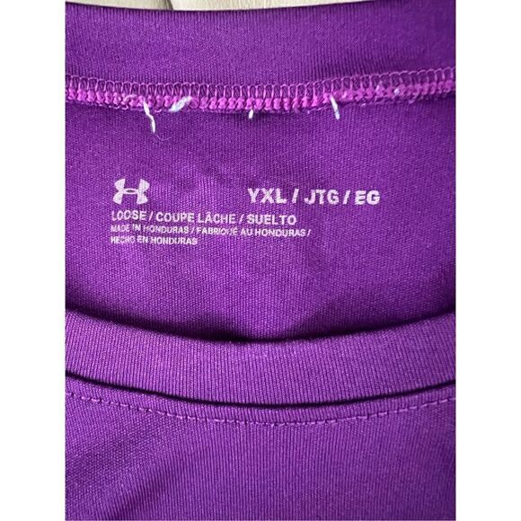 Under Armour T-Shirt Boys YXL Purple - Picture 6 of 6